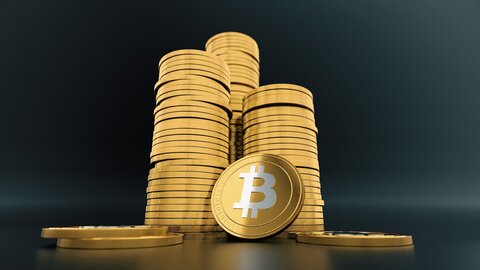 Stapel bitcoins